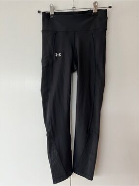 Under Armour Black Performance Leggings with Mesh Accents